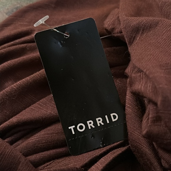 Torrid Brown Super Soft LS Slub Knit Draped Cardigan Plus 2X 18-20 NWT 13587040 - Picture 11 of 12